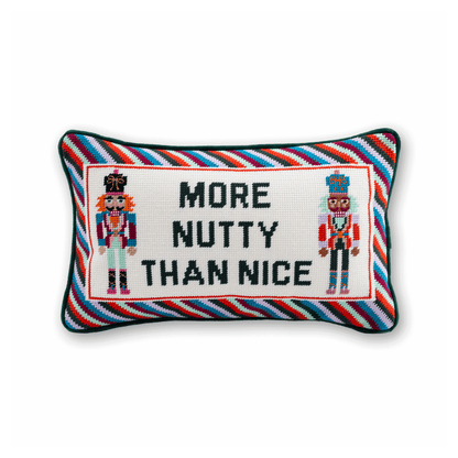 More Nutty Needlepoint Pillow