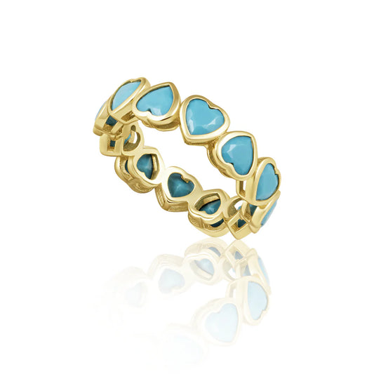 Bezel Heart Ring Size 7