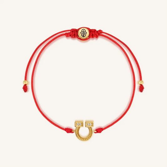 Fortune Thread Horseshoe Red String Bracelet