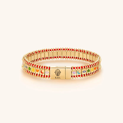 Divine Prism -  Red String Tennis Bracelet