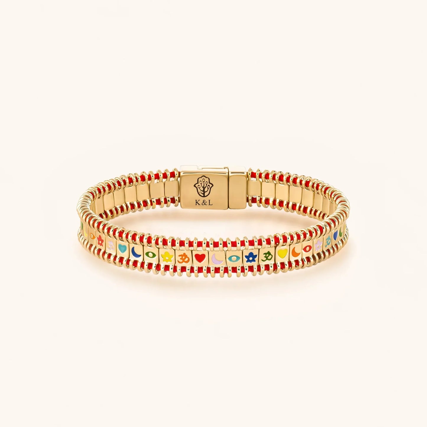 Divine Prism -  Red String Tennis Bracelet
