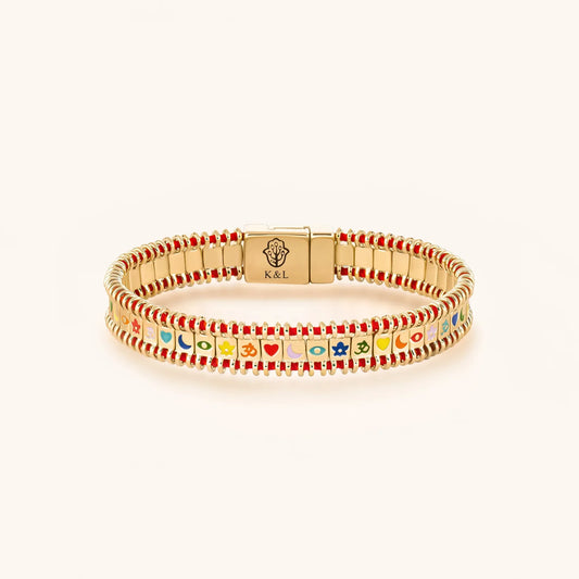 Divine Prism -  Red String Tennis Bracelet
