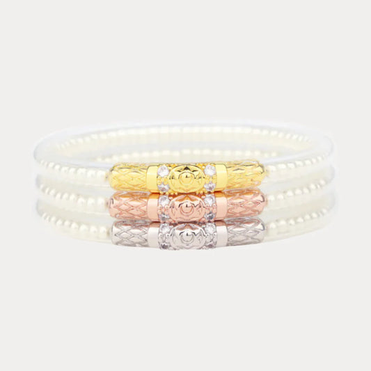 White Pearl All Weather Bangles