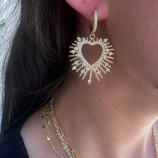 Elodie Heart Statement Earring
