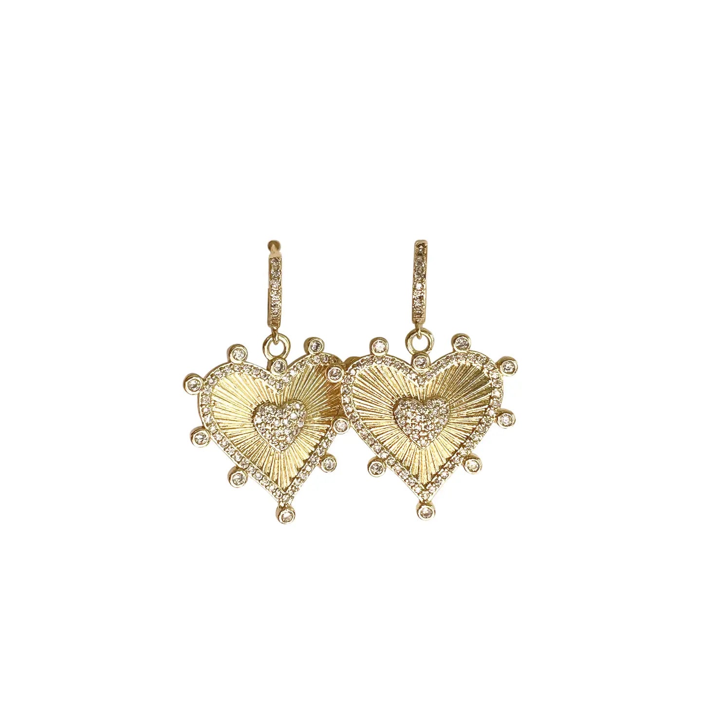 Cyrus Statement Heart Earrings