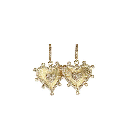Cyrus Statement Heart Earrings