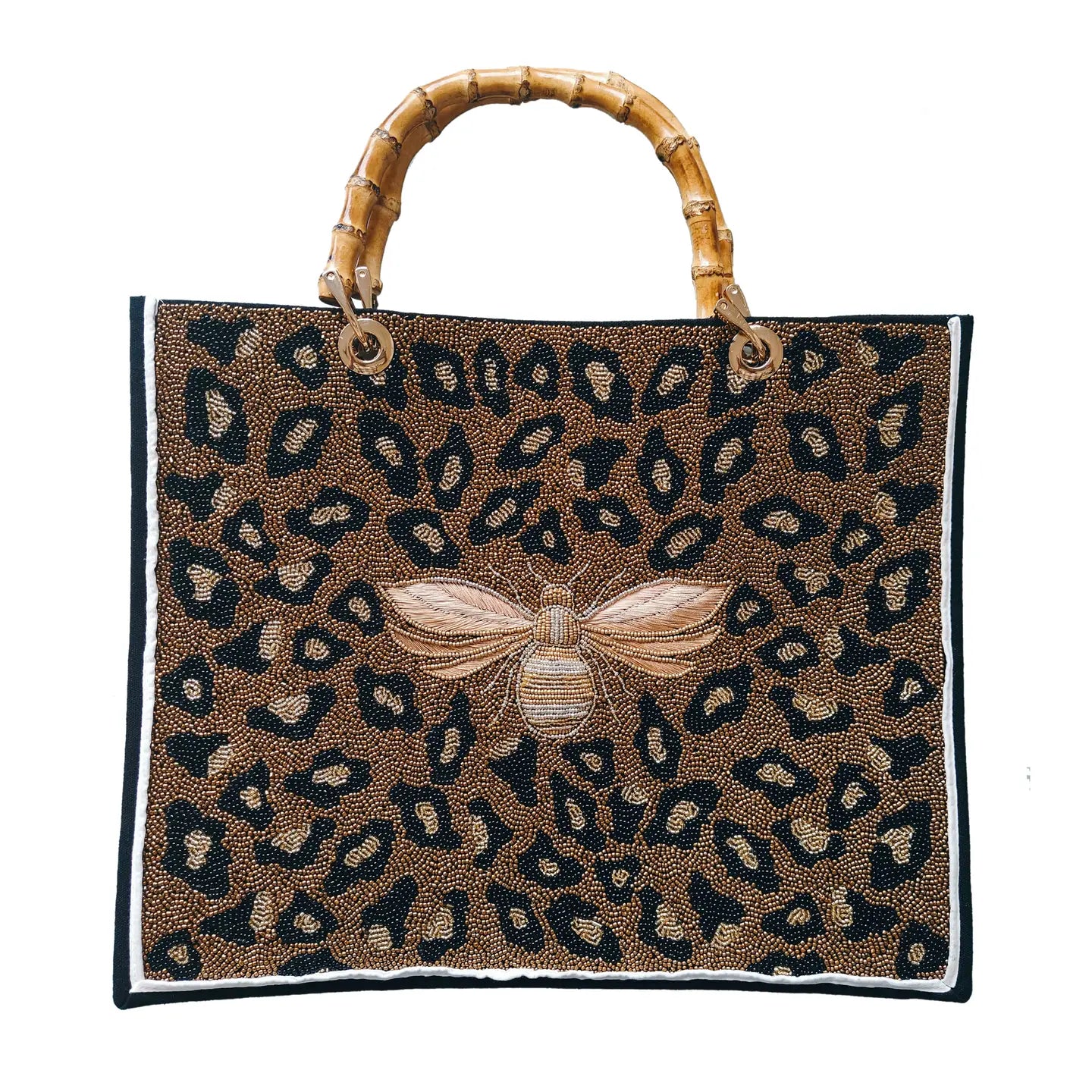 Custom Beaded Bamboo Bag- Add Initials #5