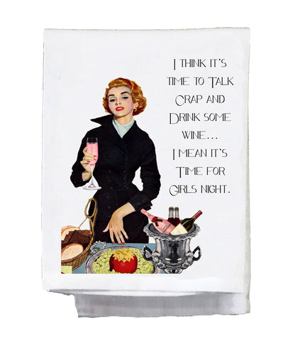 Tea Towel - Talk Crap and Drink Wine