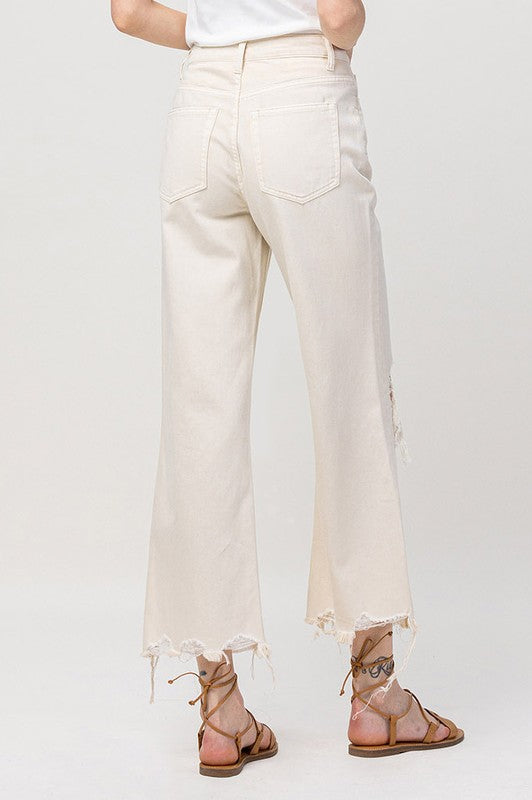90s vintage ankle jeans in blush