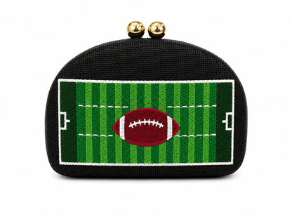 Football- Embroidered Clutch