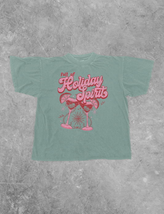 Underground Original Design: Full of Holiday Spirit, Christmas Boxy Cotton T-Shirt