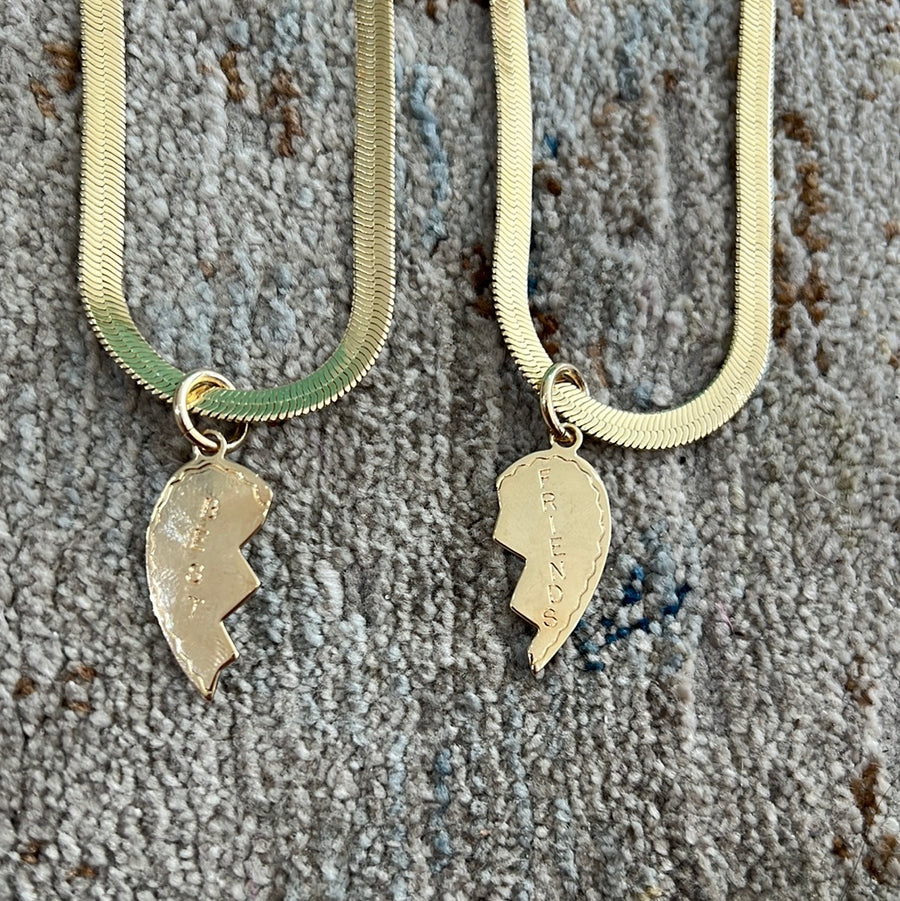 Best friend necklace price includes both