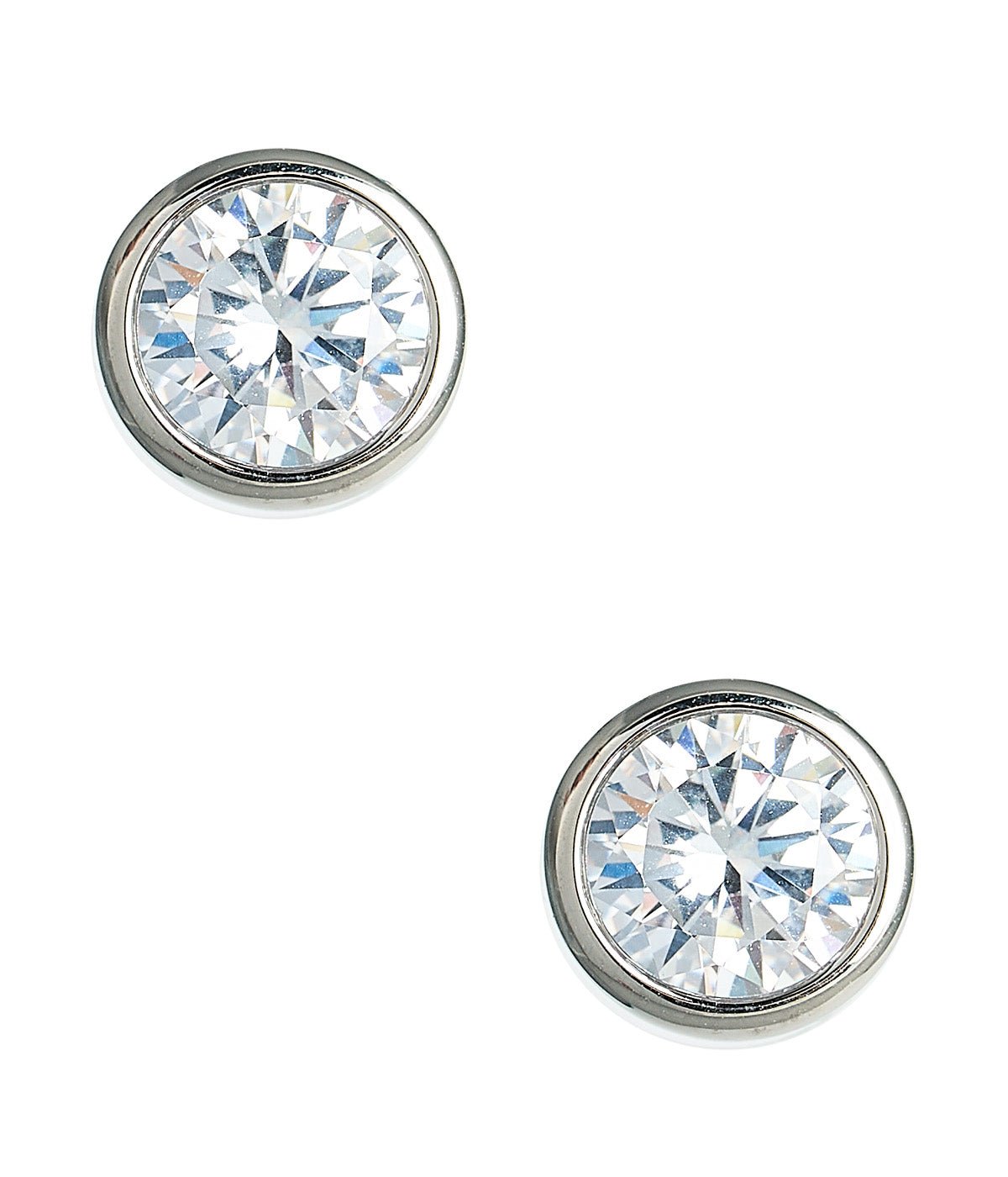 Large Bezel Stud - 18k Gold Plated