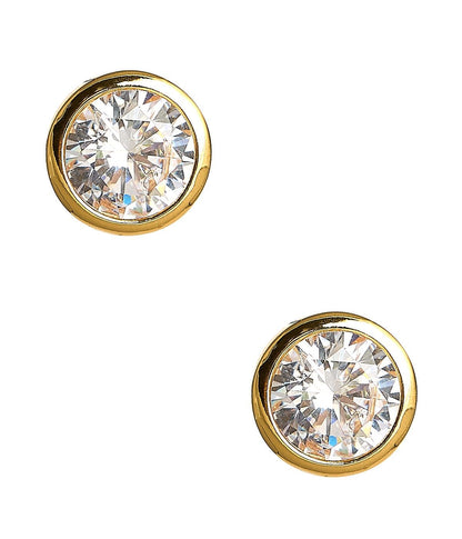 Large Bezel Stud - 18k Gold Plated