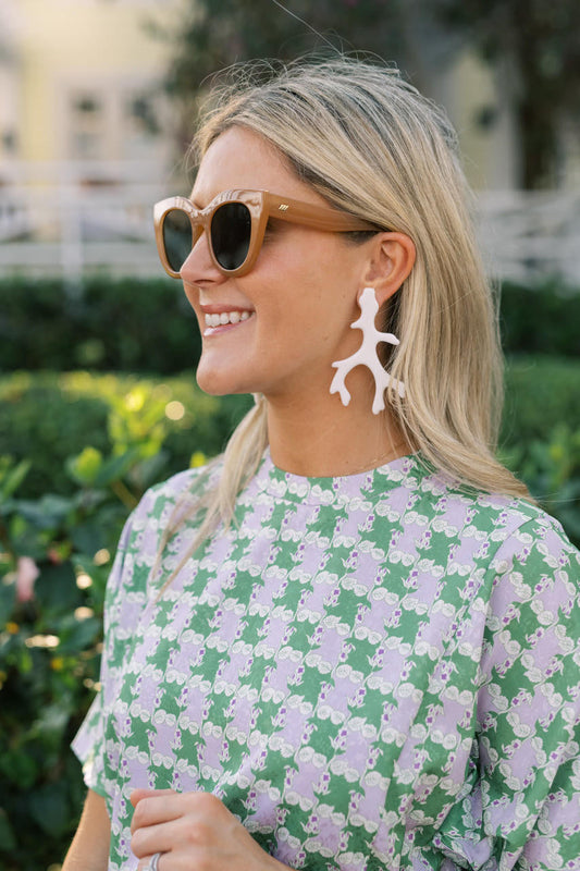 Acrylic Coral Earring - Florida Friends