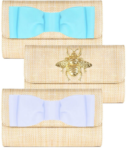 Avery Straw Clutch - Pinch Bow