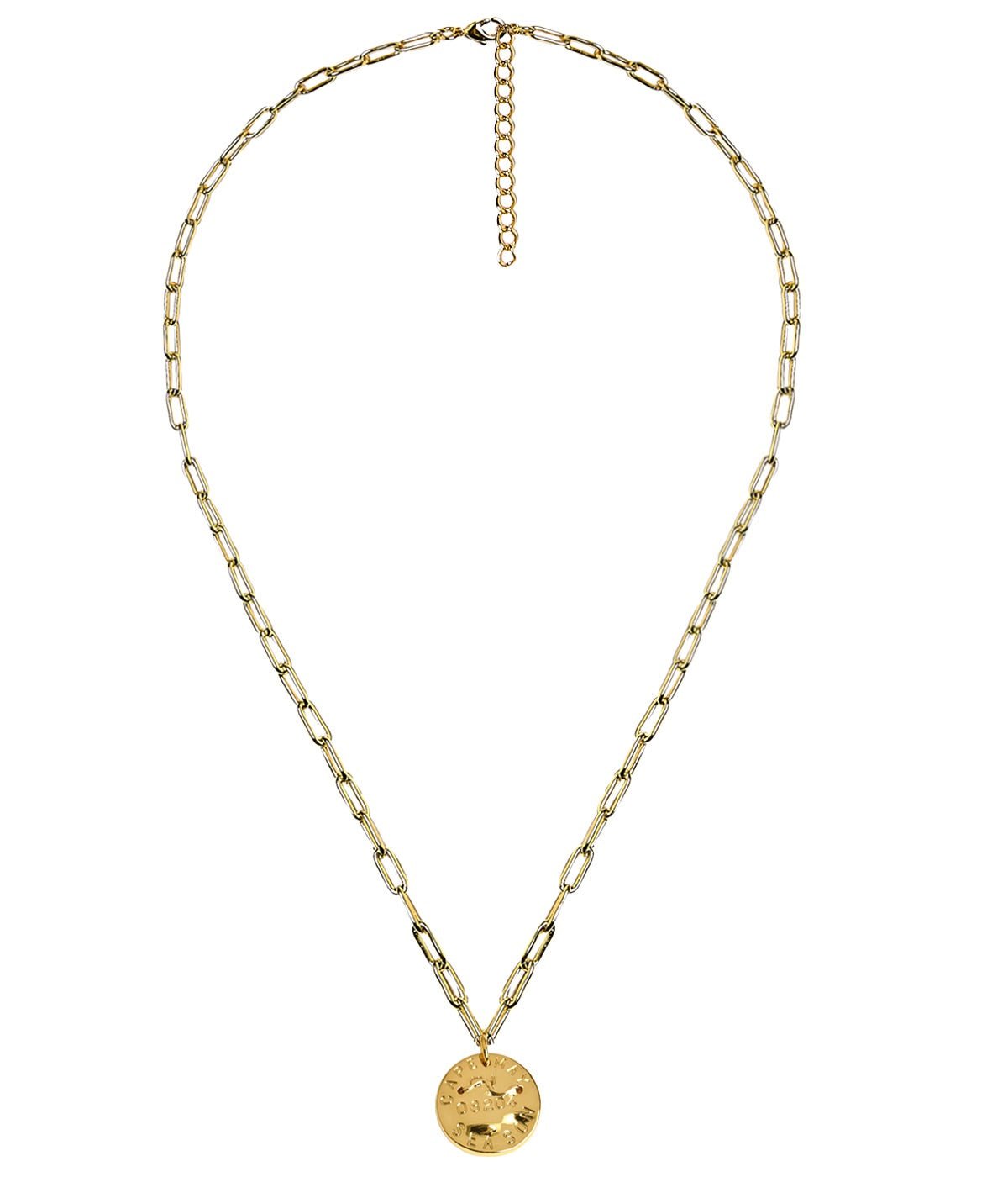 Mini Beach Tag Charm Necklace – 18k Gold Plated