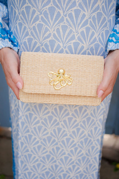 Ruby Straw Clutch