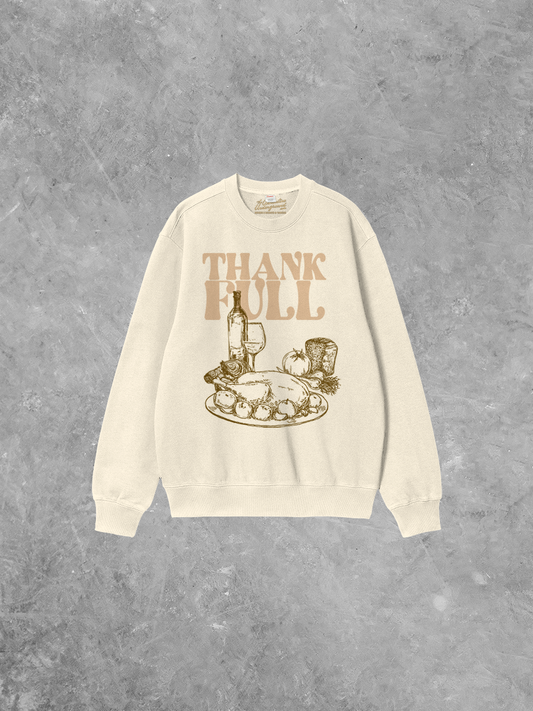 Underground Original Design: ThankFULL Boxy Cotton Sweatshirt