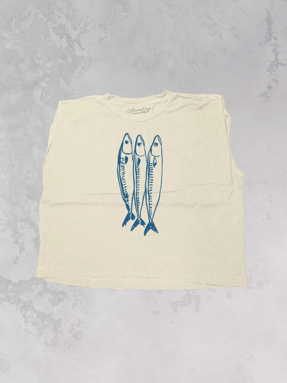 Underground Original Design: Three Little Fish Vintage Cropped Muscle Tank