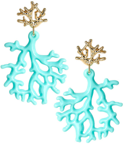 Tula - Coral Acrylic Earring