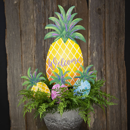 Colorful Pineapple Stakes