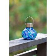 Solar Glass Tea Lantern - Tidal Blue