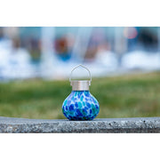 Solar Glass Tea Lantern - Tidal Blue