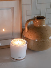 NOTES CANDLE Starter Glass White