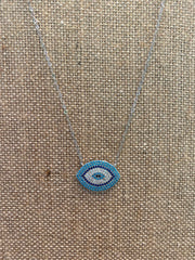 Turquoise and Crystal Evil Eye