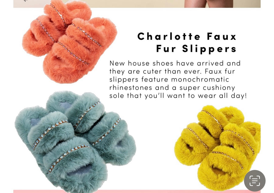 Charlotte faux fur slipper
