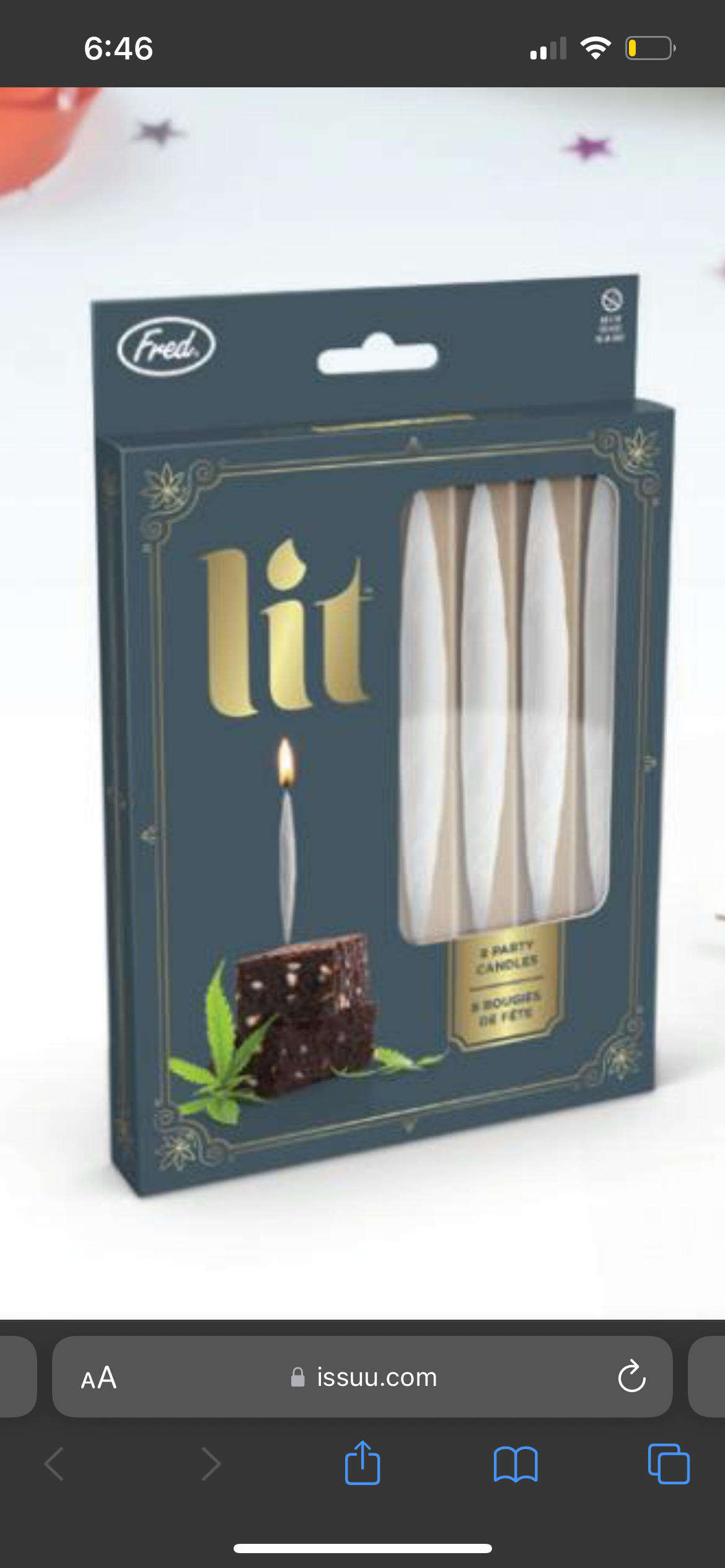 Lit Party Candles