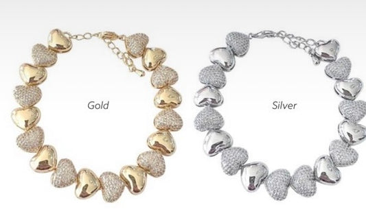 Puffy heart bracelet