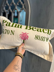 Palm tree palm beach pillow