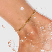 Curb chain anklet
