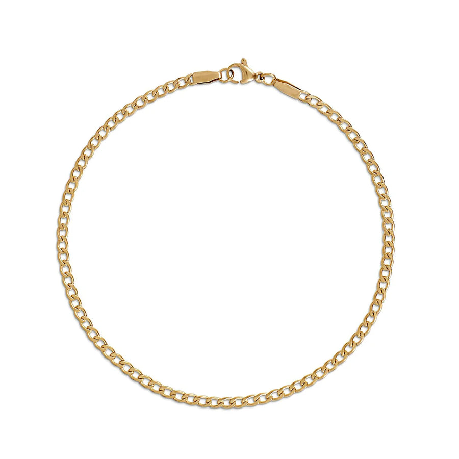 Curb chain anklet