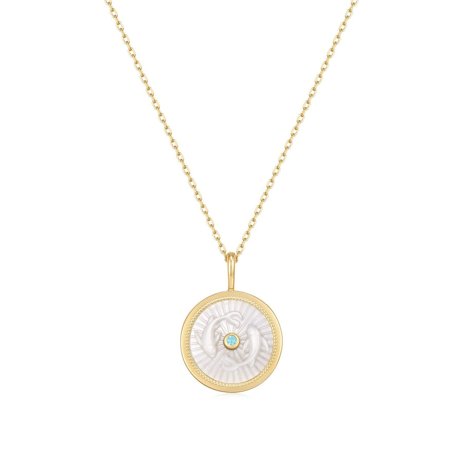 Mother Of Pearl zodiac Necklace